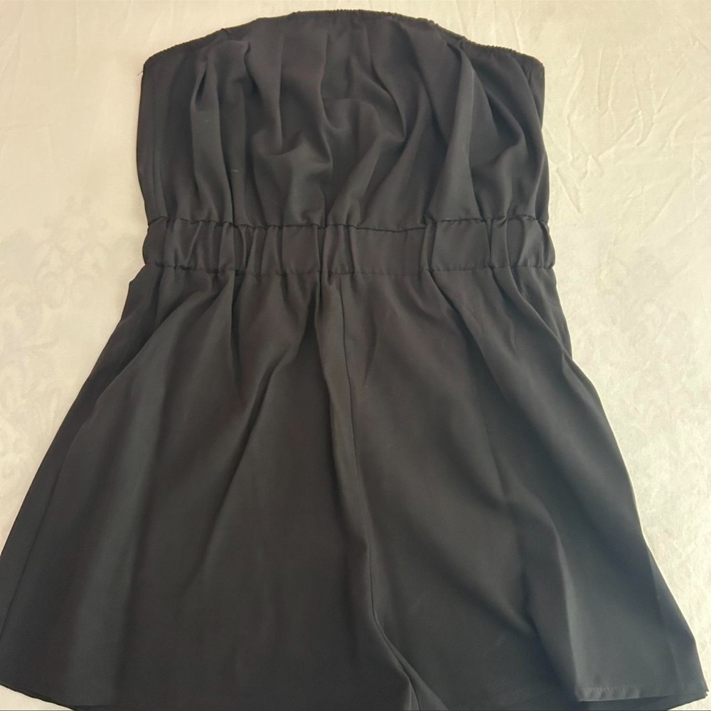 black strapless romper size medium